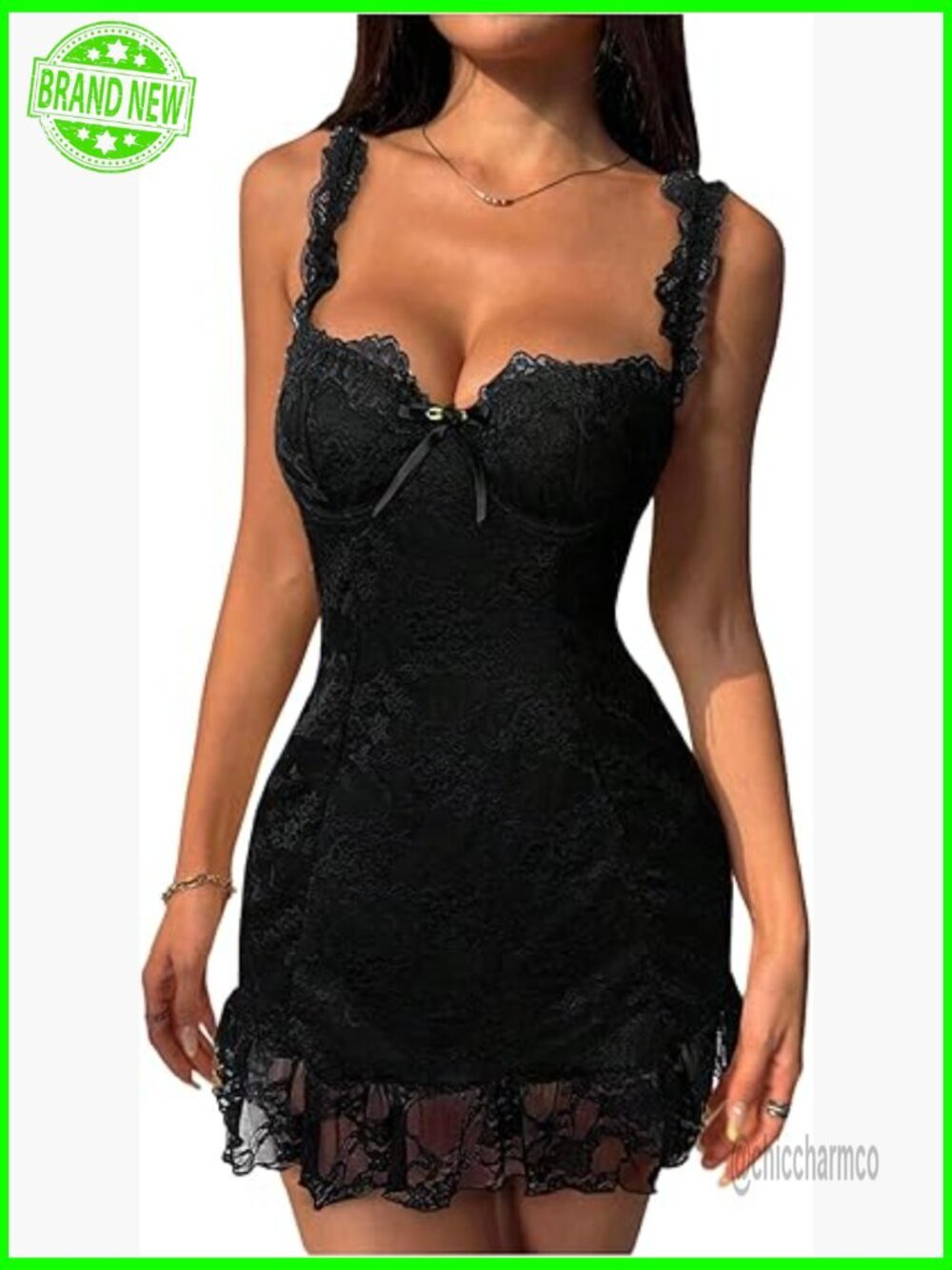 Sexy Lace Mini Dress Sweetheart Neckline Bodycon Party Rave